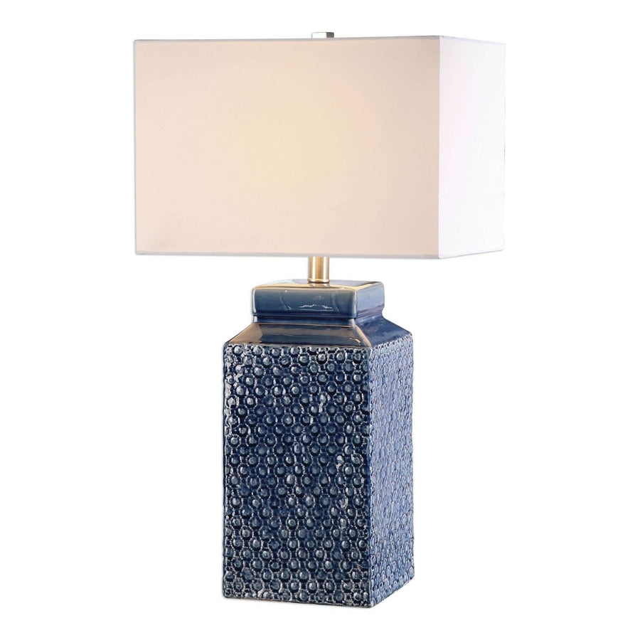 Pero Sapphire Blue Lamp-Uttermost-UTTM-27229-1-Table Lamps-1-France and Son
