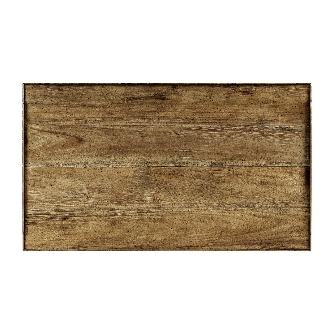 Casual Distressed Coffee Table-Jonathan Charles-JCHARLES-491021-CFW-Coffee TablesCountry Walnut-14-France and Son