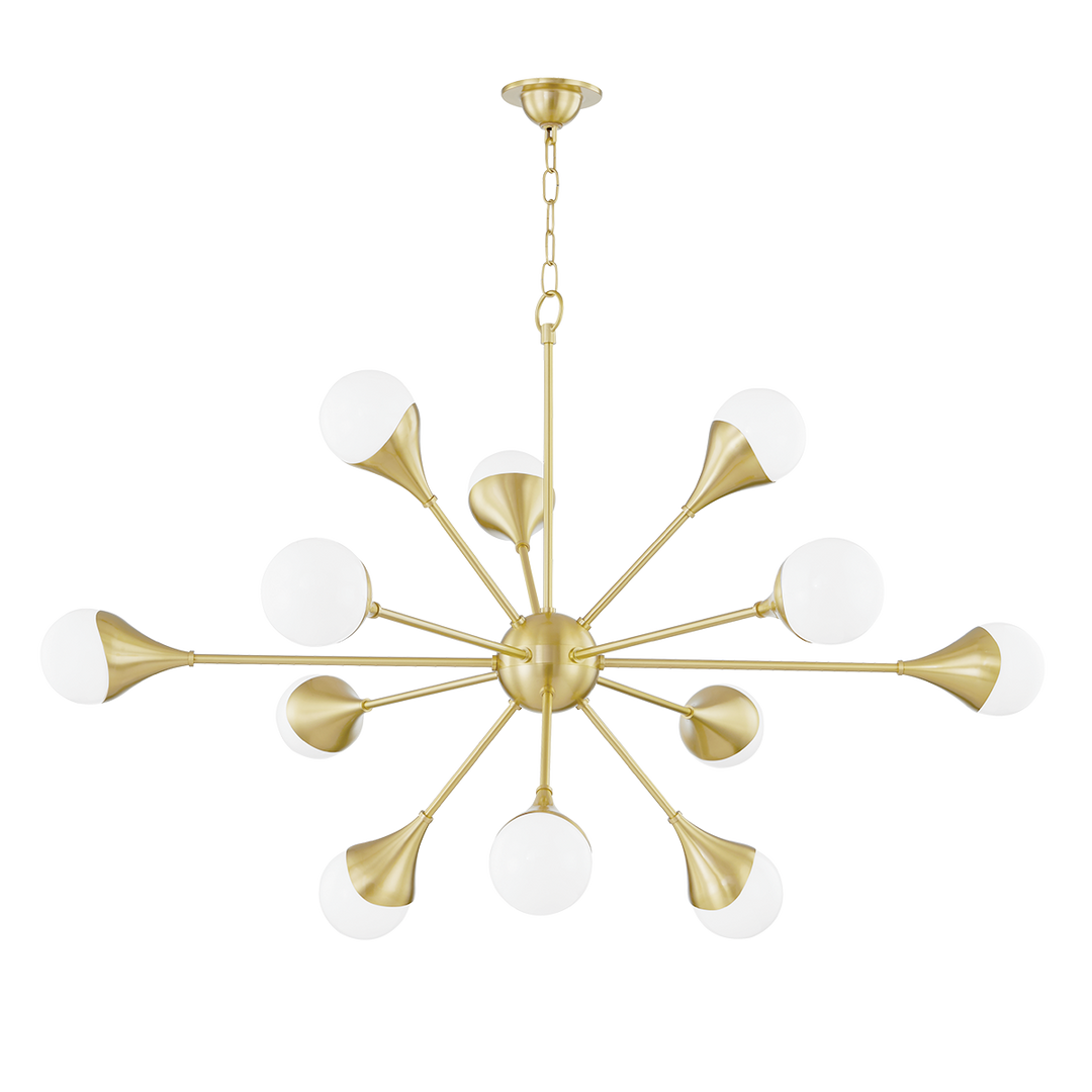 Ariana 12 Light Chandelier-Mitzi-HVL-H375812-AGB-ChandeliersAged Brass-1-France and Son