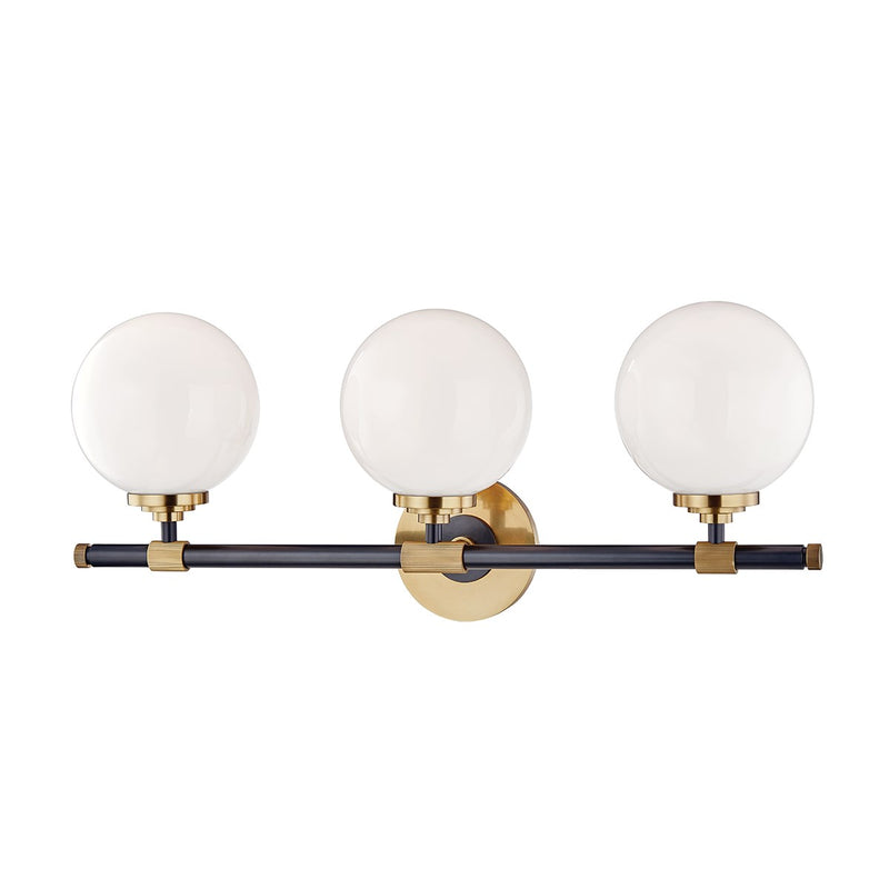 Bowery Trio Bath Vanity-Hudson Valley-HVL-3703-AOB-Wall LightingAged Old Bronze-1-France and Son