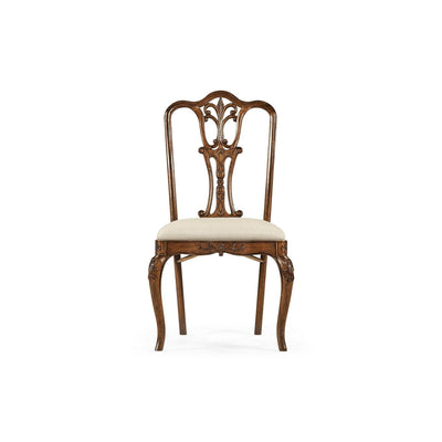 18th Century Dining Side Chair-Jonathan Charles-JCHARLES-492476-SC-MAH-F200-Dining ChairsMahogany & Skipper-12-France and Son