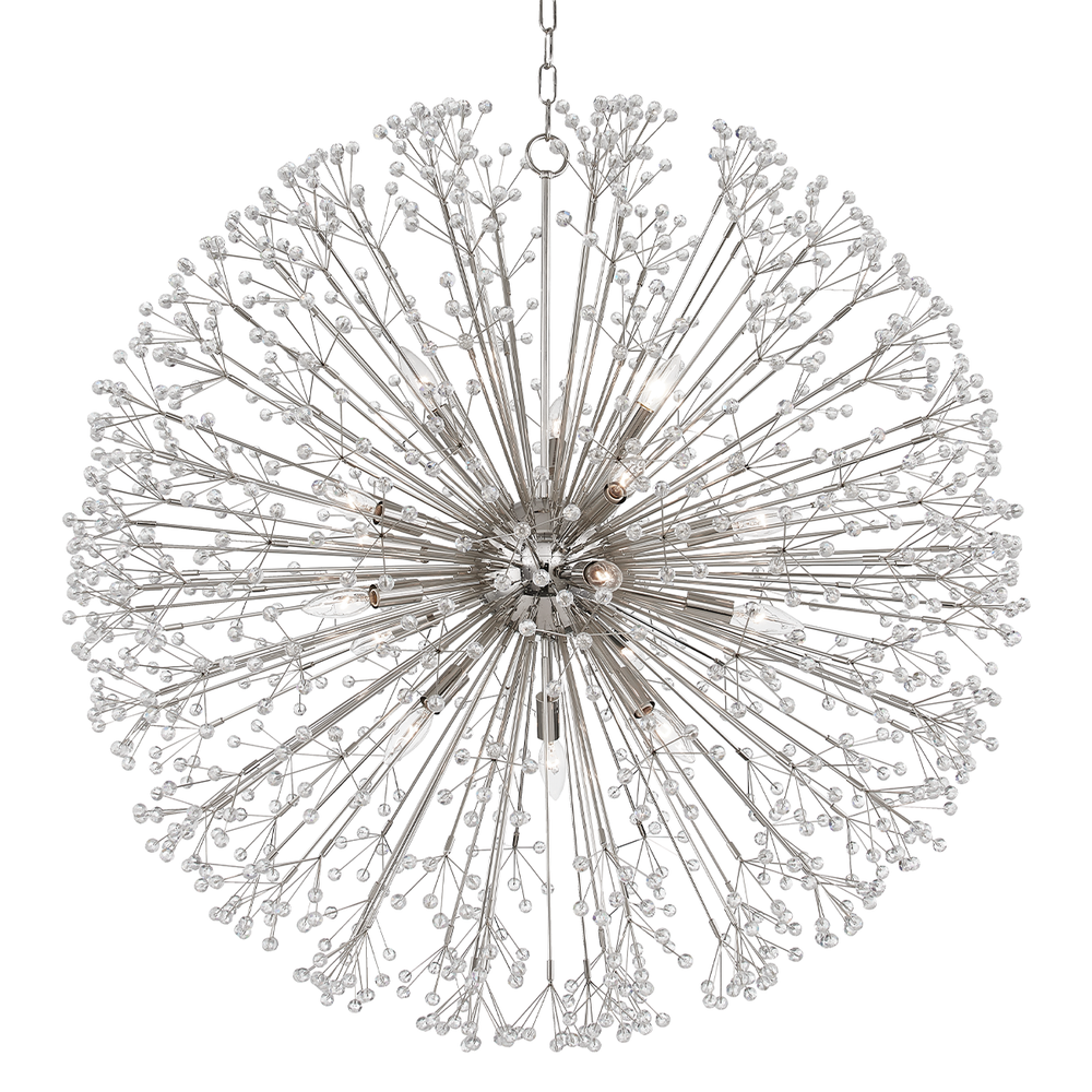 Dunkrik 16 Light Chandelier-Hudson Valley-HVL-6039-PN-ChandeliersPolished Nickel-2-France and Son