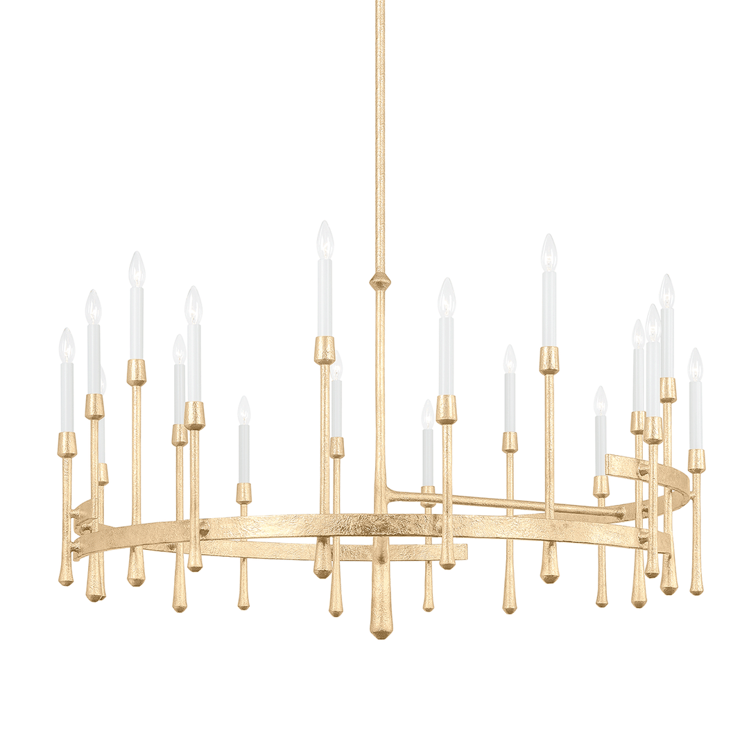 Hathaway 18 Light Chandelier-Hudson Valley-HVL-2252-VGL-ChandeliersVintage Gold Leaf-1-France and Son