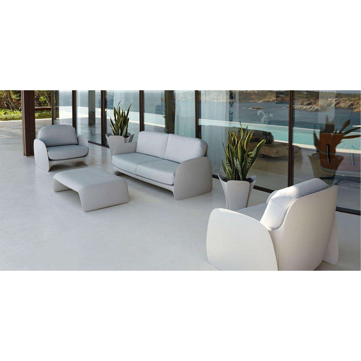 Pezzettina Lounge Chair By Vondom-Vondom-VONDOM-56010W-Outdoor Lounge ChairsLED White-3-France and Son