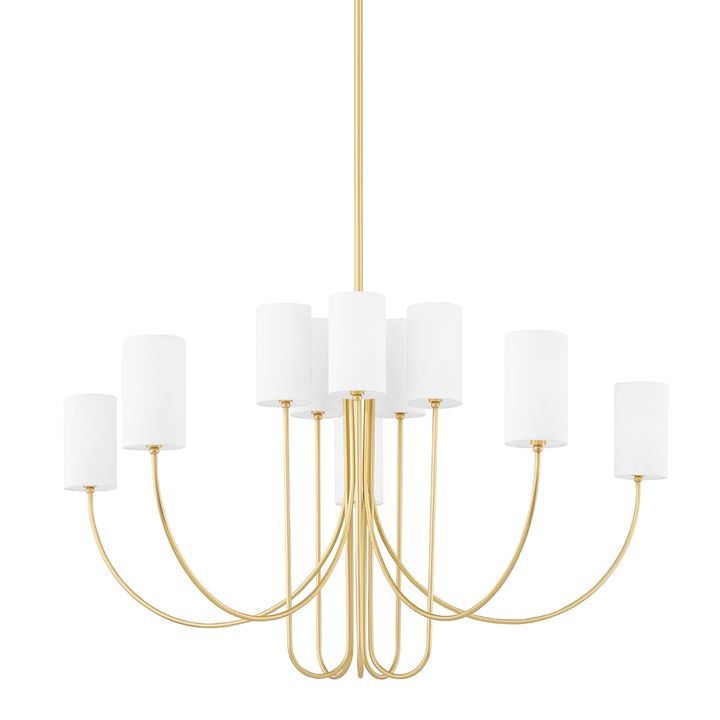 Harlem 10 Light Chandelier-Hudson Valley-HVL-6848-AGB-ChandeliersAged Brass-1-France and Son