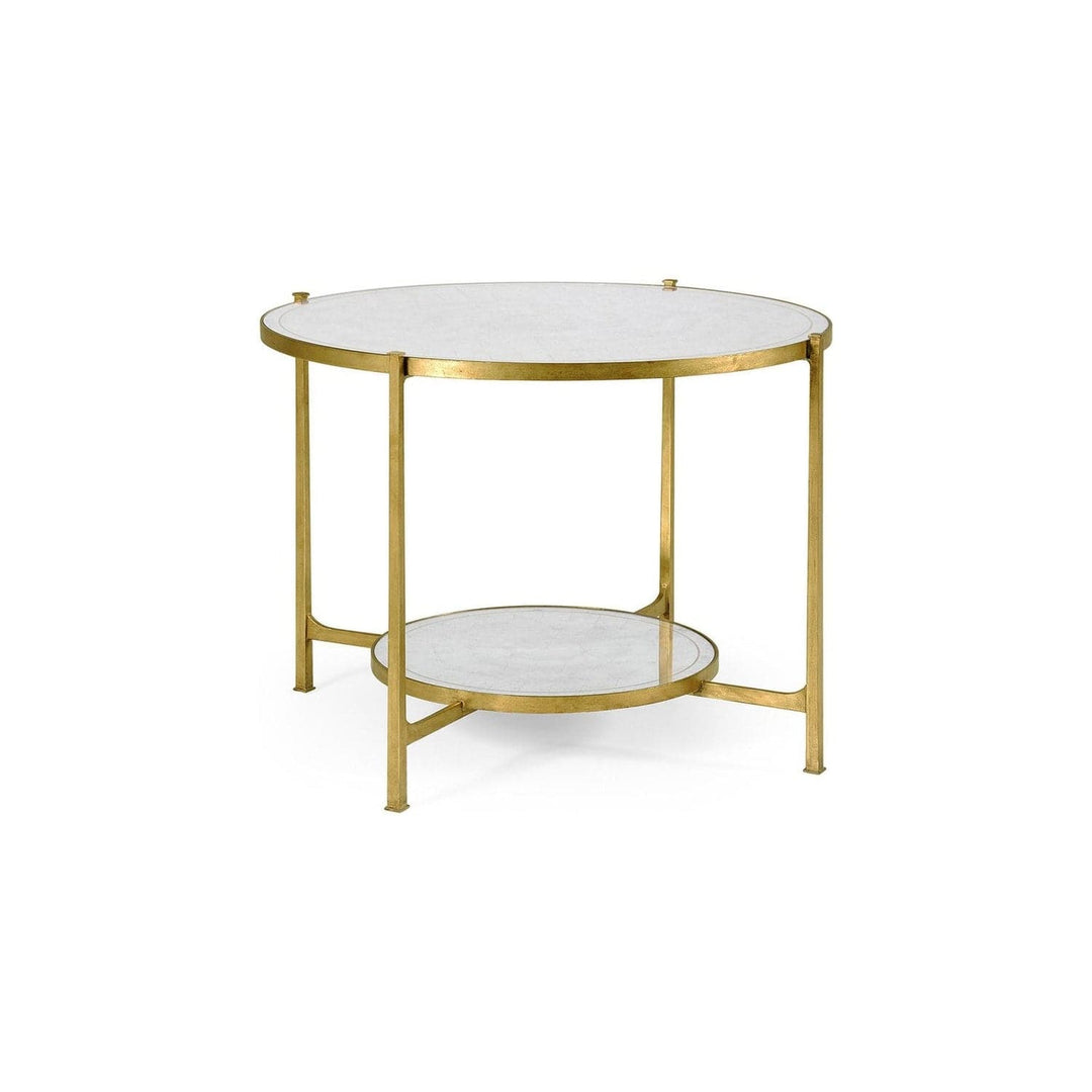 Églomisé Iron Centre Table-Jonathan Charles-JCHARLES-494104-G-Dining TablesGold Leaf-1-France and Son