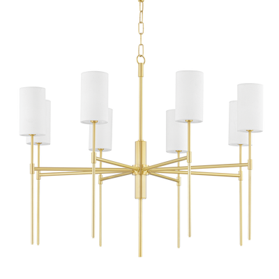 Olivia 8 Light Chandelier-Mitzi-HVL-H223808-AGB-ChandeliersAged Brass-1-France and Son