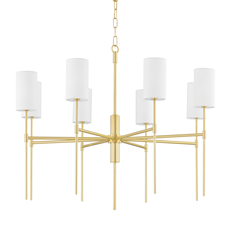 Olivia 8 Light Chandelier-Mitzi-HVL-H223808-AGB-ChandeliersAged Brass-1-France and Son
