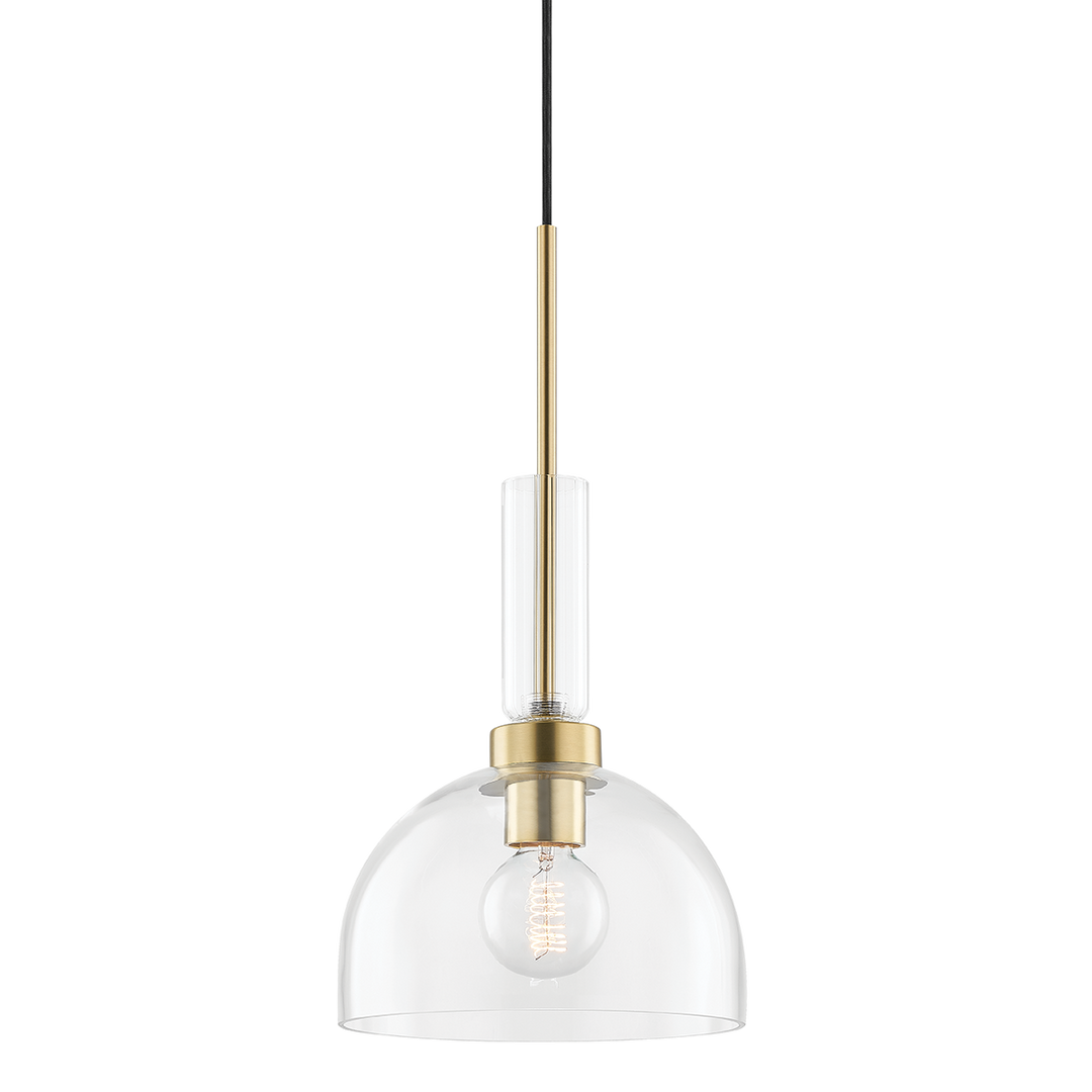 Tabitha 1 Light Pendant-Mitzi-HVL-H384701-AGB-PendantsAged Brass-1-France and Son