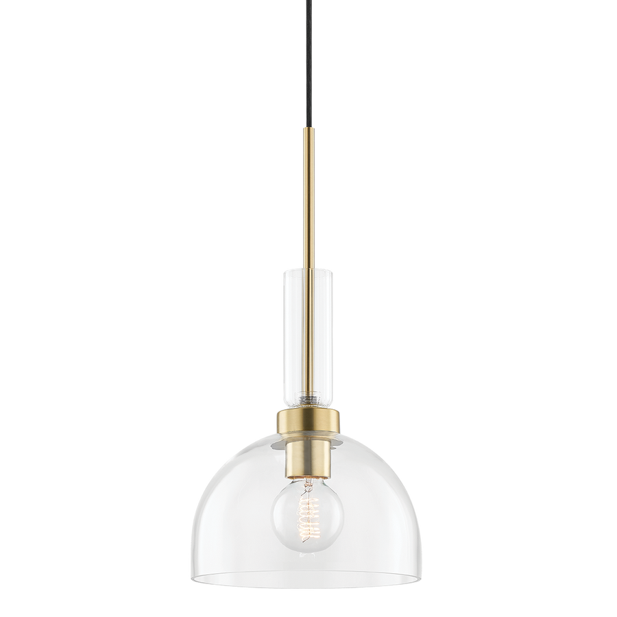 Tabitha 1 Light Pendant-Mitzi-HVL-H384701-AGB-PendantsAged Brass-1-France and Son