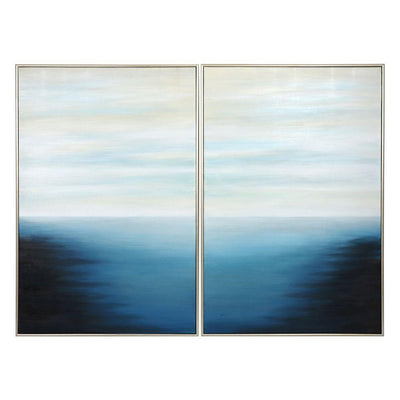 Below The Surface (Set Of 2) - 40" X 60" - Silver Floater Frame-Sunpan-SUNPAN-A0187-Wall Art-1-France and Son