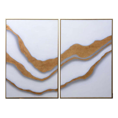 Gold Abyss (Set Of 2) - 40" x 60" - Gold Floater Frame-Sunpan-SUNPAN-A0190-Wall Art-1-France and Son