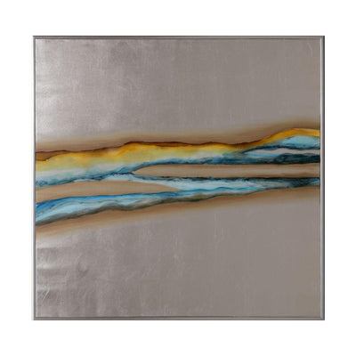 Copper Mine - 48" x 48" - Silver Floater Frame-Sunpan-SUNPAN-A0204-Wall Art-1-France and Son