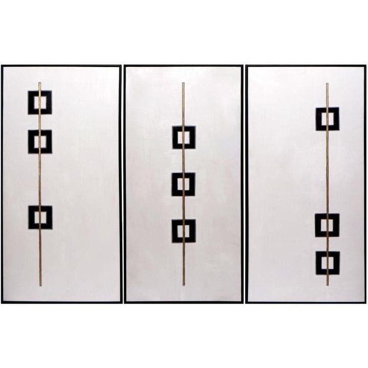 Boxed In (Set Of 3) - 30" X 60" - Black Floater Frame-Sunpan-SUNPAN-A0207-Wall Art-1-France and Son