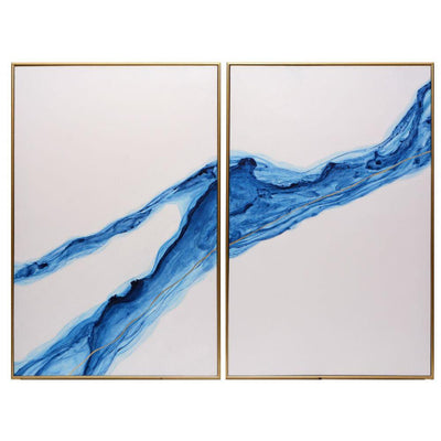 Fluidity (Set Of 2) - 40" x 60" - Gold Floater Frame-Sunpan-SUNPAN-A0211-Wall Art-1-France and Son