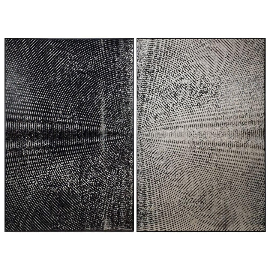 Opposites Attract (Set Of 2) - 40" x 60" - Charcoal Floater Frame-Sunpan-SUNPAN-A0237-Wall Art-1-France and Son