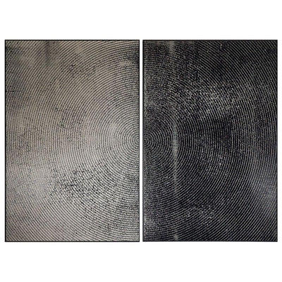 Opposites Attract (Set Of 2) - 40" x 60" - Charcoal Floater Frame-Sunpan-SUNPAN-A0237-Wall Art-2-France and Son