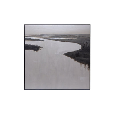 Lonesome Wetlands - 60" x 60" - Black Floater Frame-Sunpan-SUNPAN-A0288-Wall Decor-1-France and Son