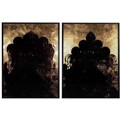 Exotic Nights (Set Of 2) - 38" x 48" - Black Frame-Sunpan-SUNPAN-A0321-Wall Art-1-France and Son