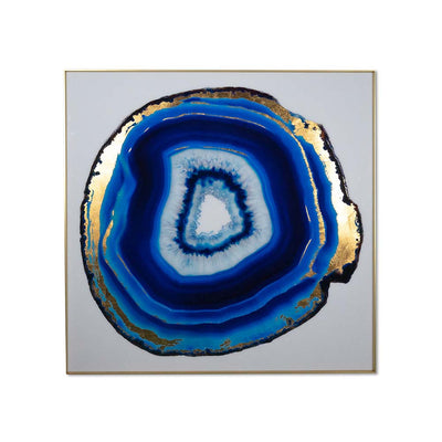 Blue Agate - 48" x 48" - Gold Frame-Sunpan-SUNPAN-A0327-Wall Art-1-France and Son