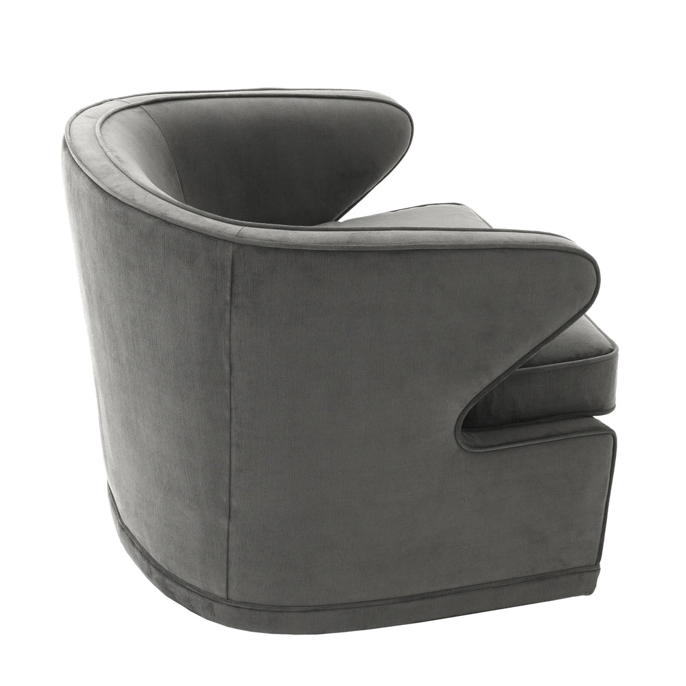 Swivel Chair Dorset Granite Grey-Eichholtz-EICHHOLTZ-A111503-Lounge Chairs-2-France and Son