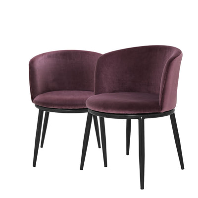 Dining Chair Filmore - Set of 2-Eichholtz-EICHHOLTZ-A111994-Dining ChairsCameron Purple-1-France and Son