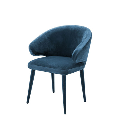 Dining Chair Cardinale-Eichholtz-EICHHOLTZ-A112067-Dining ChairsRoche Teal Blue Velvet-10-France and Son