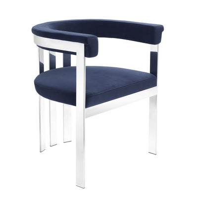 Dining Chair Clubhouse-Eichholtz-EICHHOLTZ-A113444-Dining ChairsSavona grey velvet-8-France and Son