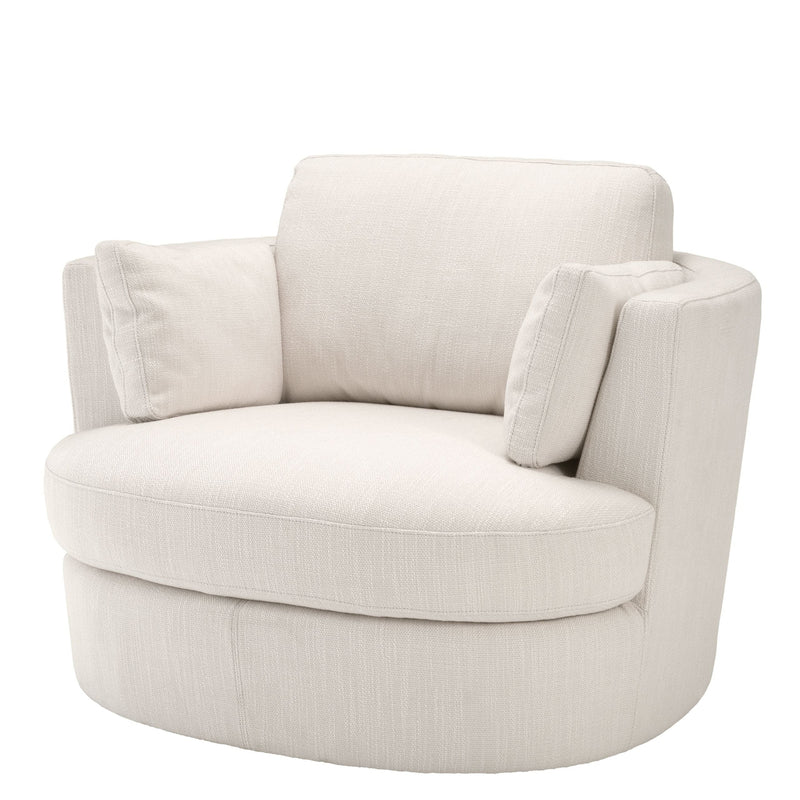 Swivel Chair Clarissa-Eichholtz-EICHHOLTZ-A112852-Lounge ChairsAvalon White-1-France and Son