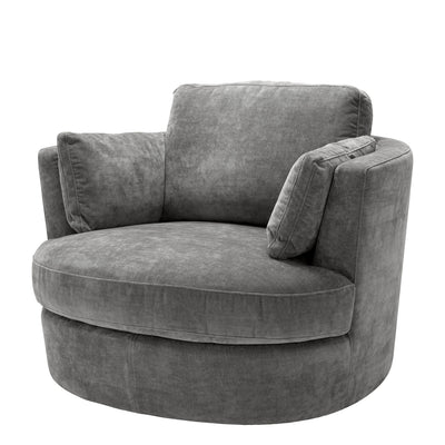 Swivel Chair Clarissa-Eichholtz-EICHHOLTZ-A112853-Lounge ChairsClarck Grey-2-France and Son