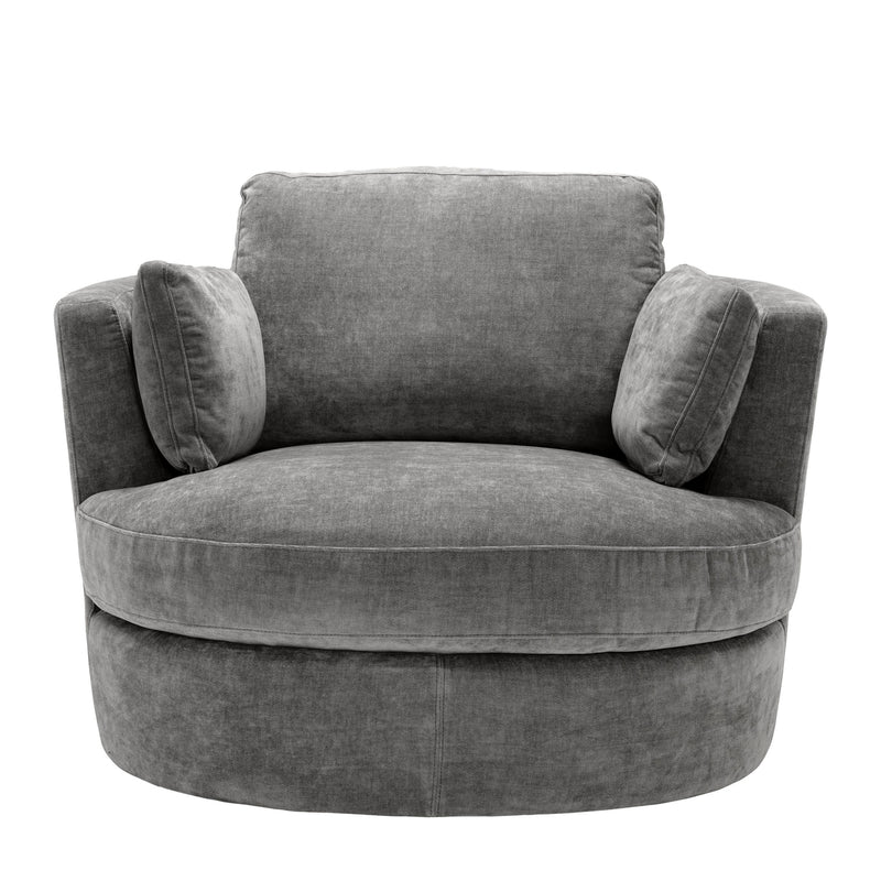 Swivel Chair Clarissa-Eichholtz-EICHHOLTZ-A112852-Lounge ChairsAvalon White-4-France and Son