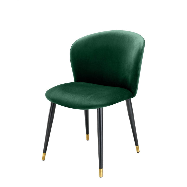 Dining Chair Volante-Eichholtz-EICHHOLTZ-A113118-Dining ChairsRoche Dark Green Velvet-1-France and Son