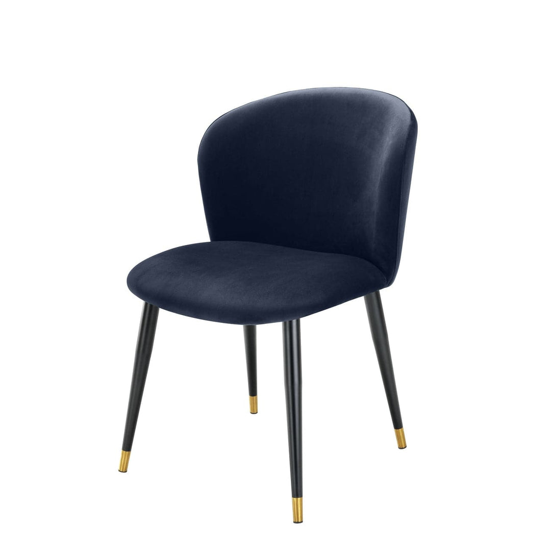 Dining Chair Volante-Eichholtz-EICHHOLTZ-A113121-Dining ChairsSavona Midnight Blue Velvet-9-France and Son