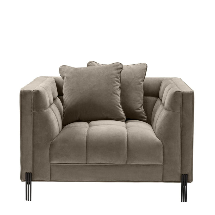Sienna Chair-Eichholtz-EICHHOLTZ-A113196-Lounge ChairsSavona Grey Velvet-8-France and Son