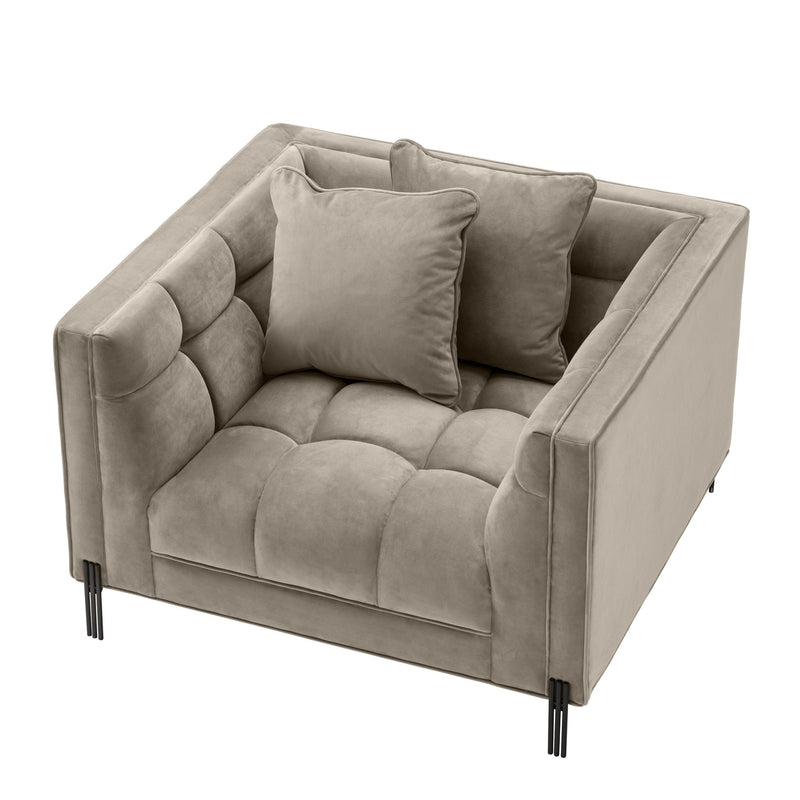 Sienna Chair-Eichholtz-EICHHOLTZ-A113196-Lounge ChairsSavona Grey Velvet-10-France and Son