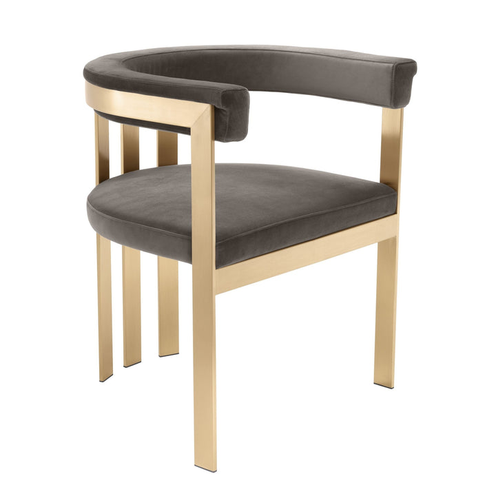 Dining Chair Clubhouse - Brushed Brass Finish-Eichholtz-EICHHOLTZ-A113444-Dining Chairs-2-France and Son