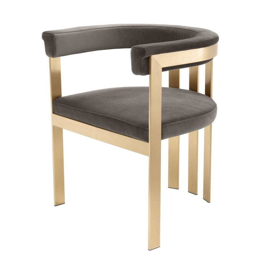 Dining Chair Clubhouse - Brushed Brass Finish-Eichholtz-EICHHOLTZ-A113444-Dining Chairs-2-France and Son