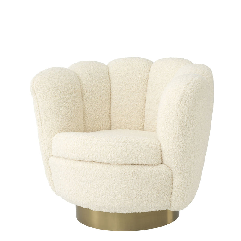 Swivel Chair Mirage-Eichholtz-EICHHOLTZ-A113485-Lounge ChairsFaux Shearling-4-France and Son