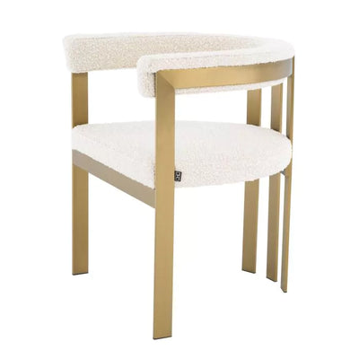 Dining Chair Clubhouse-Eichholtz-EICHHOLTZ-A113987-Dining ChairsBoucle cream-4-France and Son