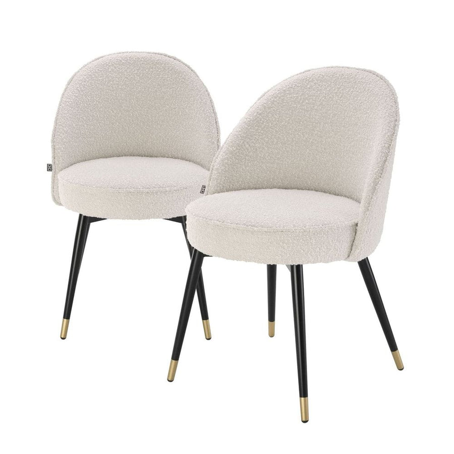 Dining Chair Cooper - Set of 2-Eichholtz-EICHHOLTZ-A113988-Dining ChairsBoucle Cream-10-France and Son