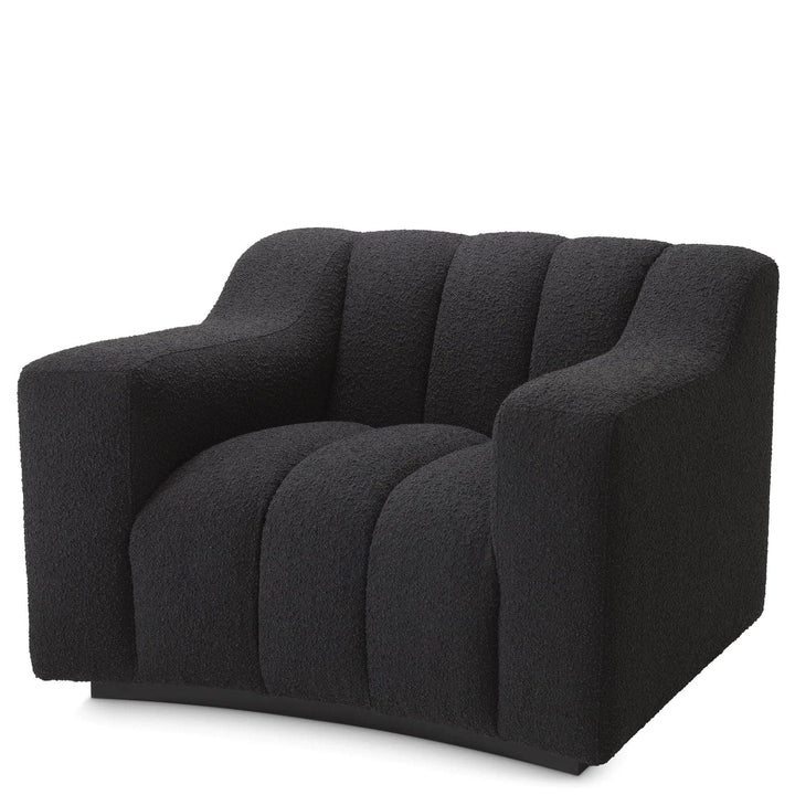 Chair Kelly-Eichholtz-EICHHOLTZ-A115206-Lounge ChairsBouclé black-7-France and Son