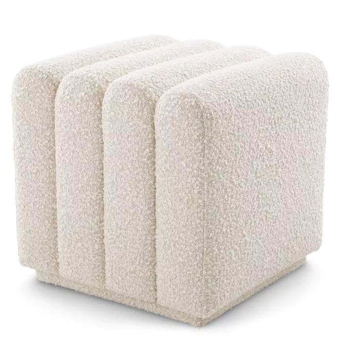 Stool Bente-Eichholtz-EICHHOLTZ-A115491-Stools & OttomansBouclé cream-3-France and Son