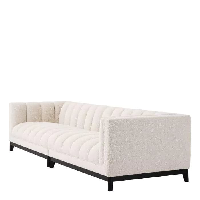Sofa Ditmar bouclé cream L-Eichholtz-EICHHOLTZ-A115527-Sofas-2-France and Son