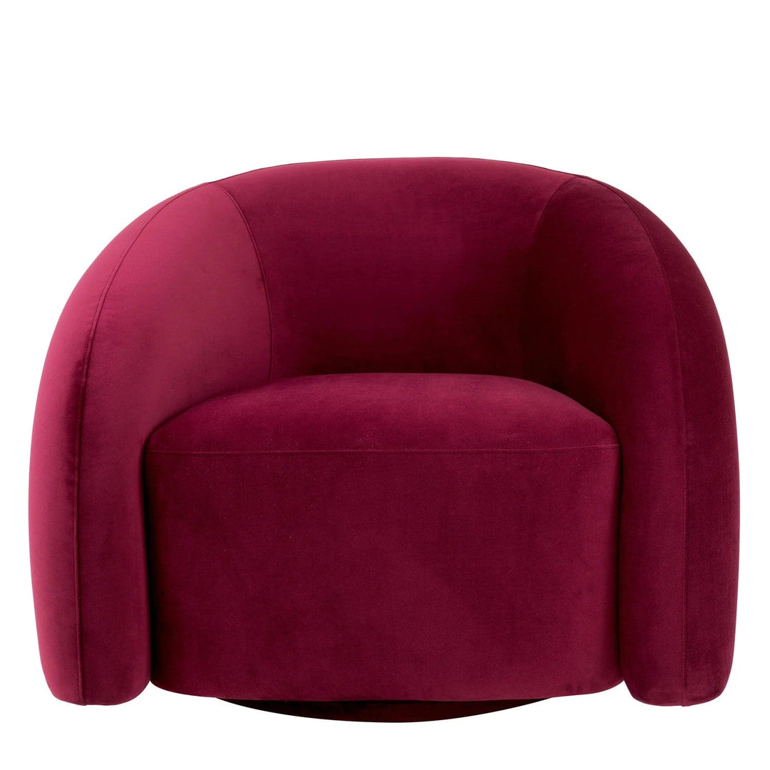 Swivel Chair Novelle-Eichholtz-EICHHOLTZ-A116812-Lounge ChairsRed-6-France and Son