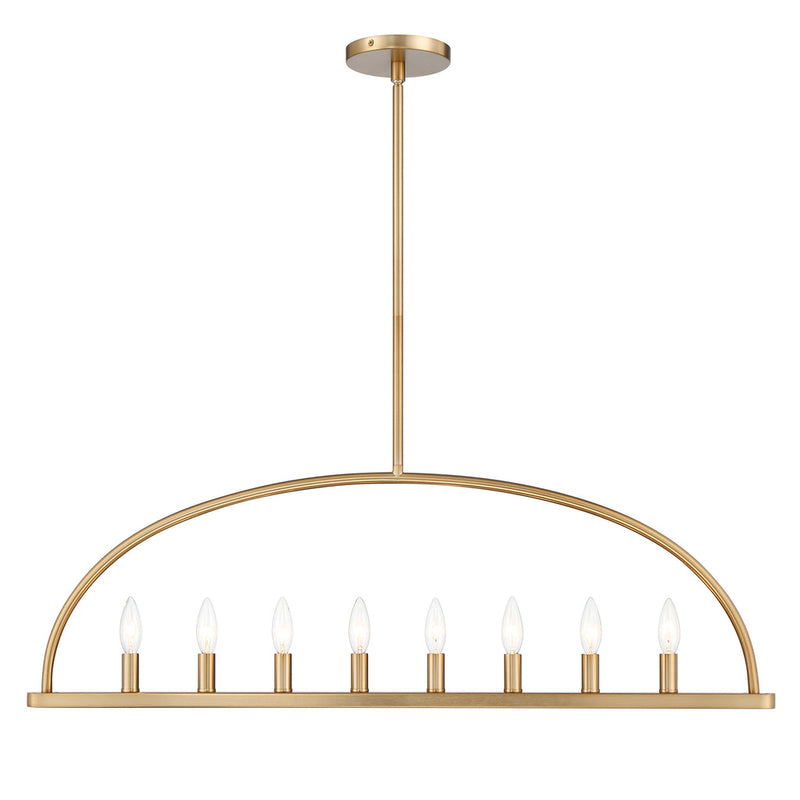 Abbott 8 Light Linear Chandelier-Crystorama Lighting Company-CRYSTO-ABB-3007-VG-ChandeliersVibrant Gold Metal Finish-2-France and Son