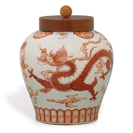 Dragon Spice Jar With Lid-Port 68-PORT-ACAS-101-02-Decorative Objects-1-France and Son