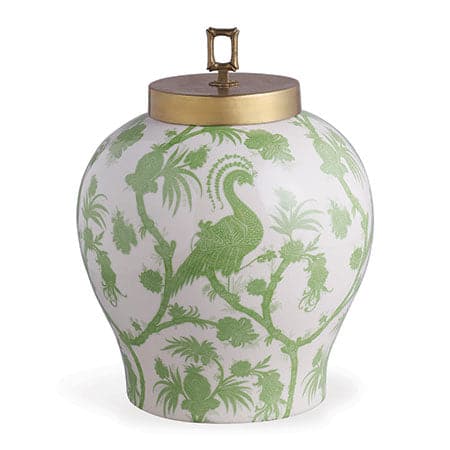 Balinese Peacock Jar-Port 68-PORT-ACAS-389-03-Decorative ObjectsGreen-3-France and Son