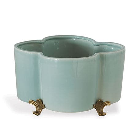 Cream Quatrefoil Planter-Port 68-PORT-ACBS-367-02-PlantersCeladon-2-France and Son