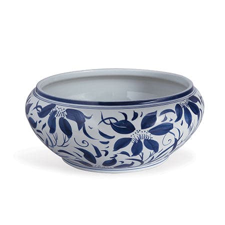 Blue Floral Center Basin-Port 68-PORT-ACCS-382-01-Decor-1-France and Son