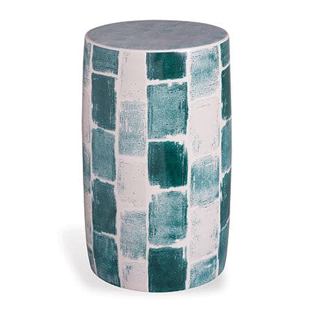 Celadon Tile Garden Seat 19"-Port 68-PORT-ACFS-392-01-Stools & Ottomans-1-France and Son